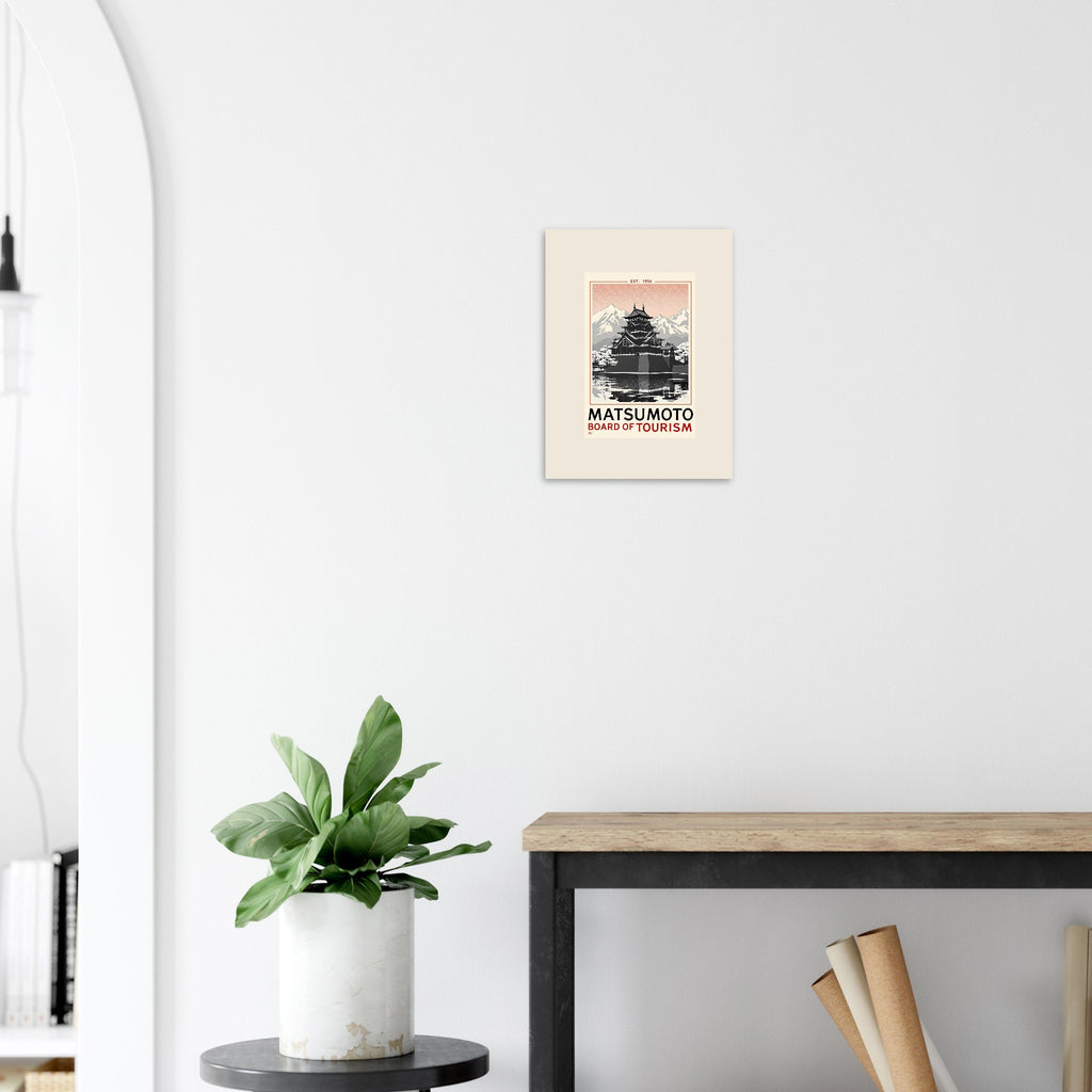 Matsumoto Vintage Travel Poster Art Print — detail view | Wild Thread Co