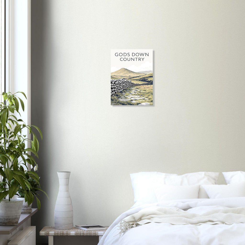 Yorkshire Dales Gods Own Country Art Print Print Material — detail view | Wild Thread Co