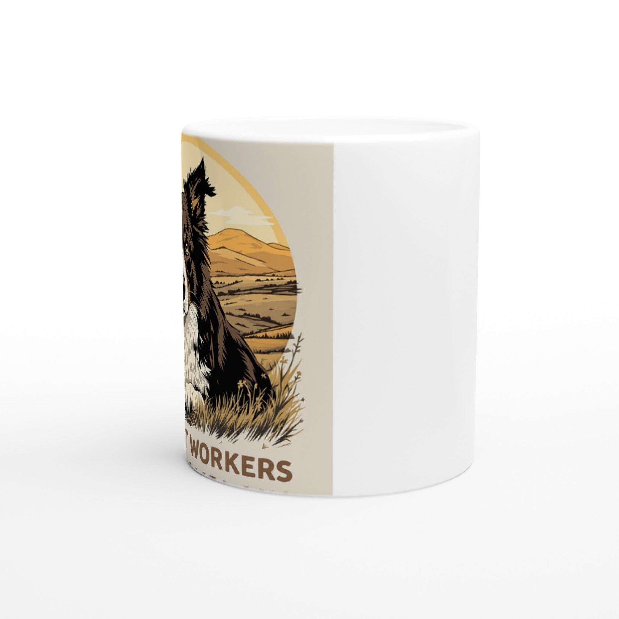 Border Collie Working Mug — detail view | Wild Thread Co