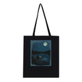 Night Fishing Lantern River Patience Tote Bag Cotton Shopper UK Tote Bag — detail view | Wild Thread Co