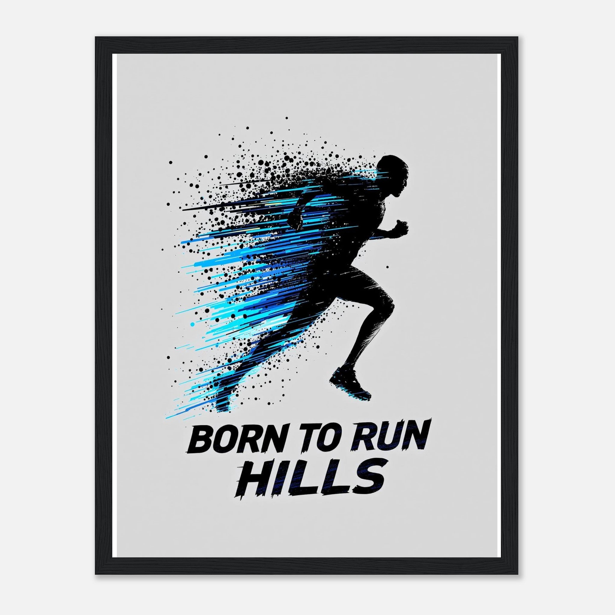 Trail Running Dark Energy Print Material — detail view | Wild Thread Co