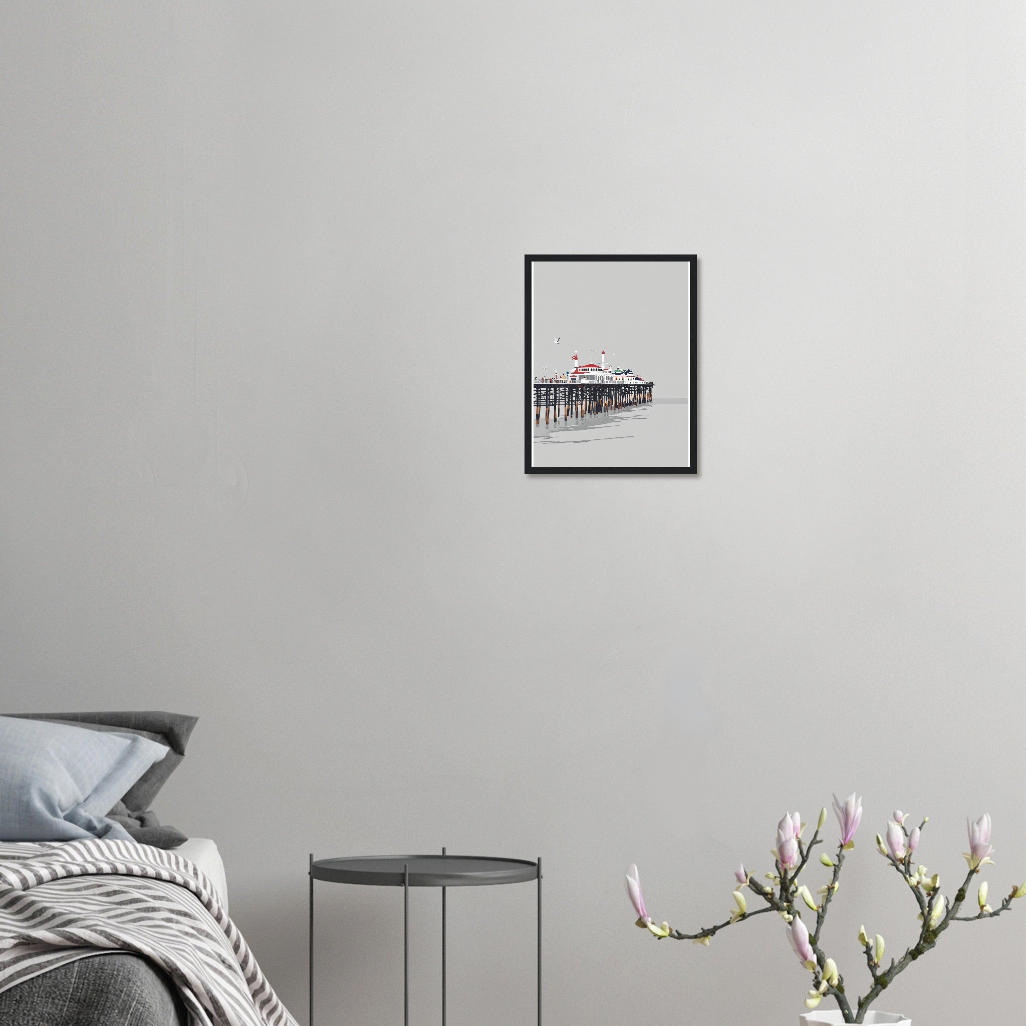 Victorian Seaside Pier Resilience Framed Art Print — detail view | Wild Thread Co