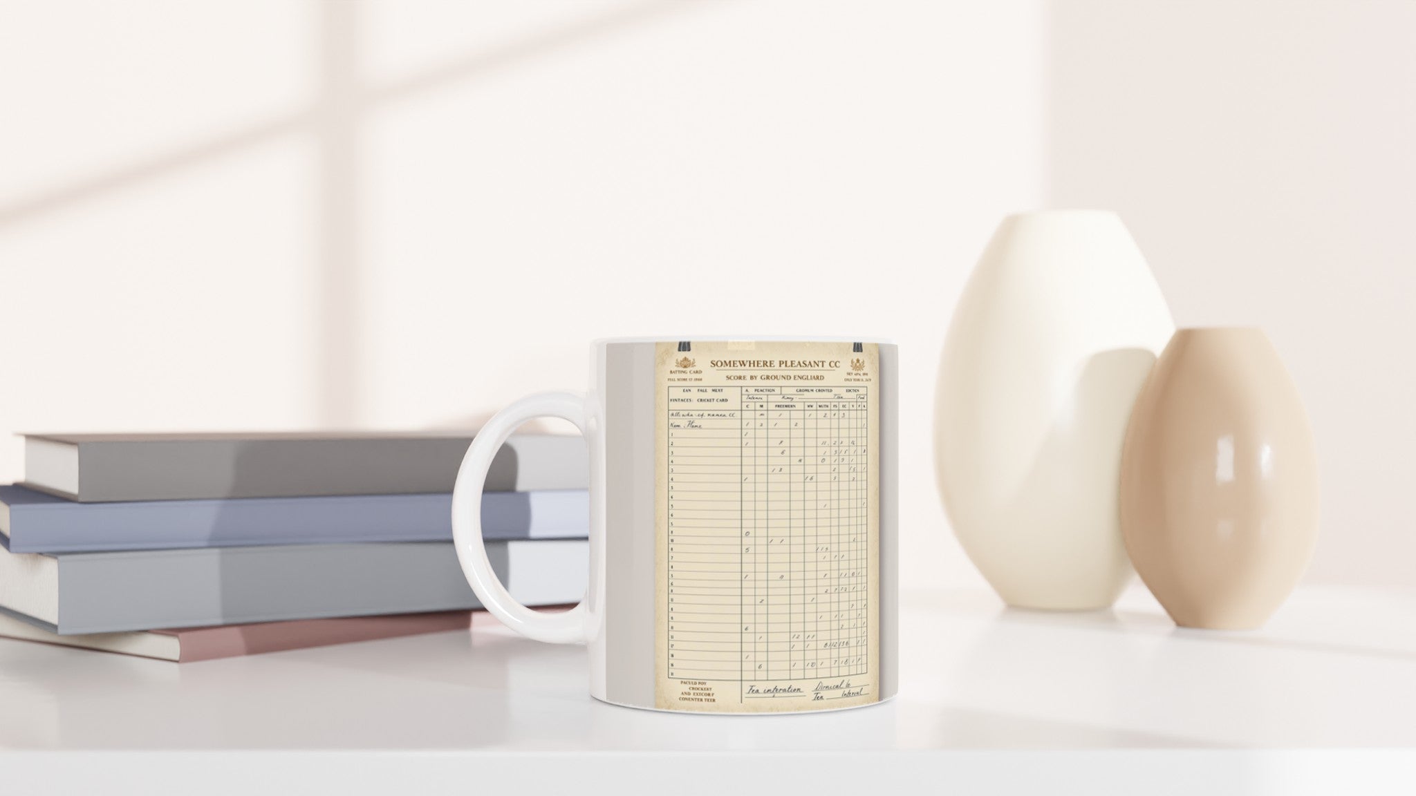Retro Cricket English Summer Mug — detail view | Wild Thread Co