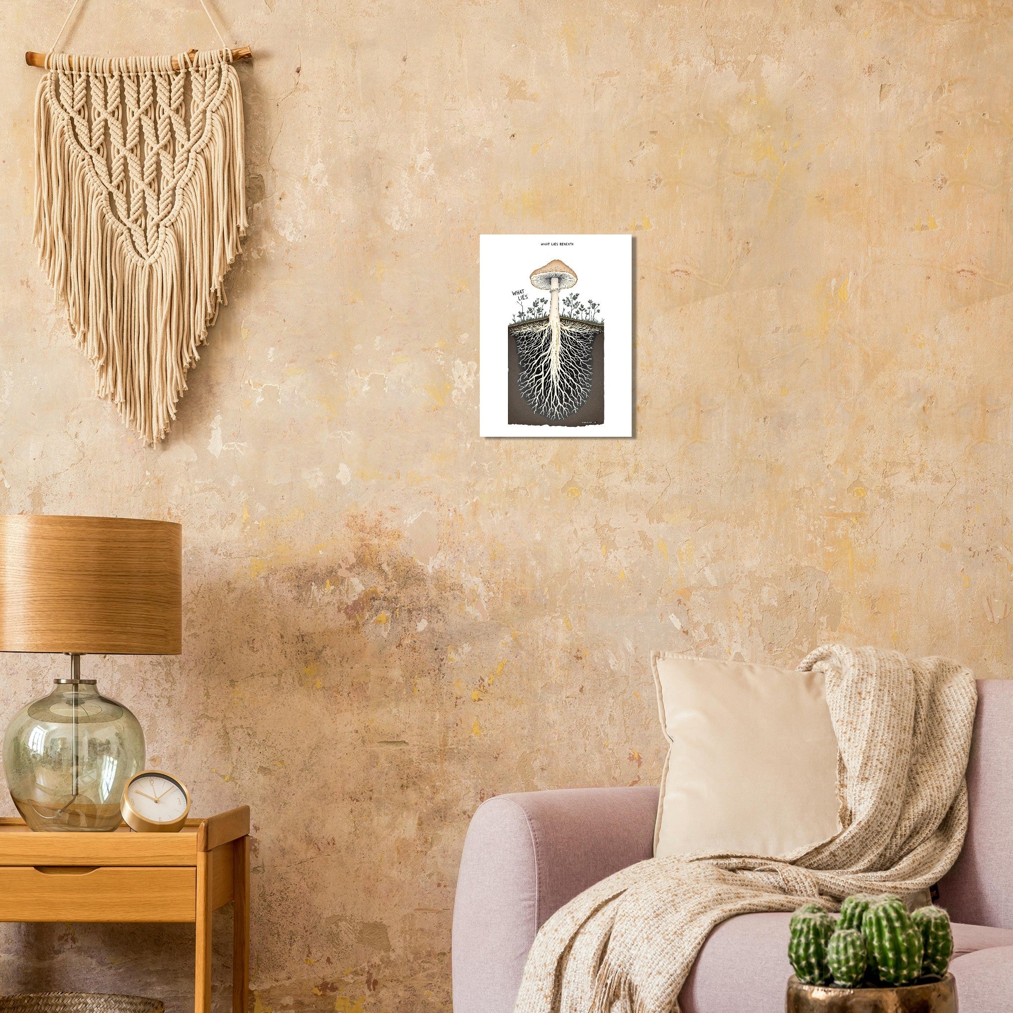 Mycelium Network Cross-Section Art Print Art Print — detail view | Wild Thread Co