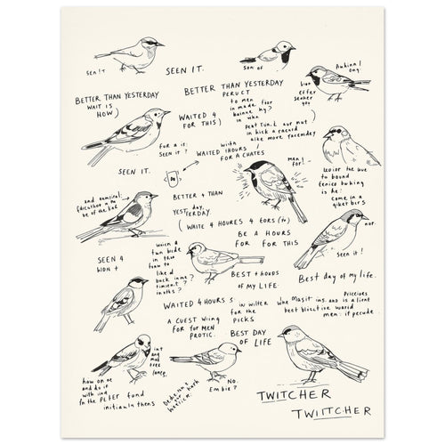 Birdwatching Twitcher Art Print Art Print — detail view | Wild Thread Co