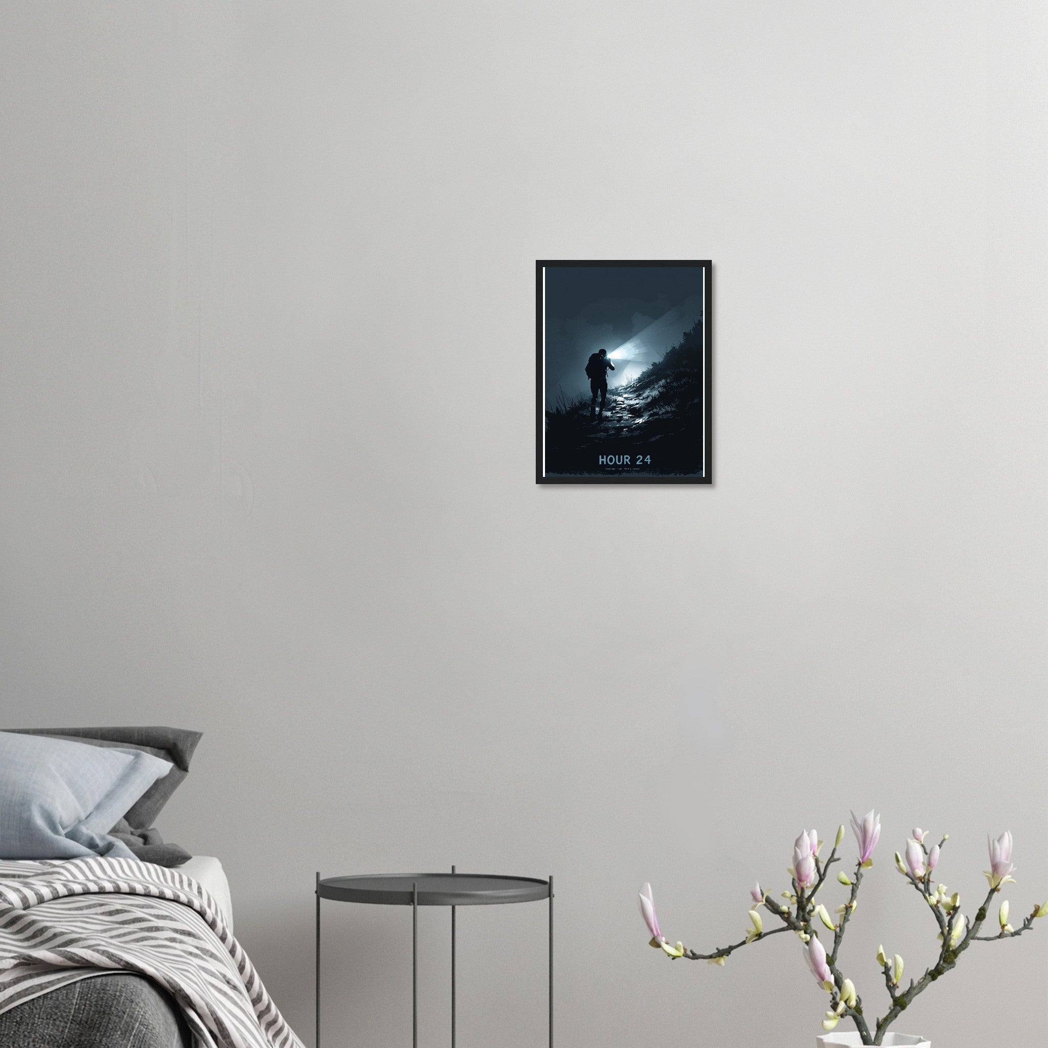 Ultramarathon Night Section Headtorch Framed Art Print — detail view | Wild Thread Co