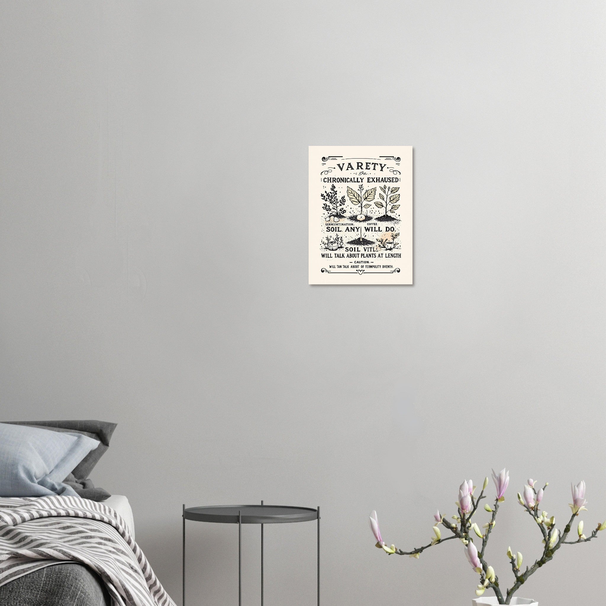 Chronically Exhausted Gardener Gift Art Print Art Print — detail view | Wild Thread Co