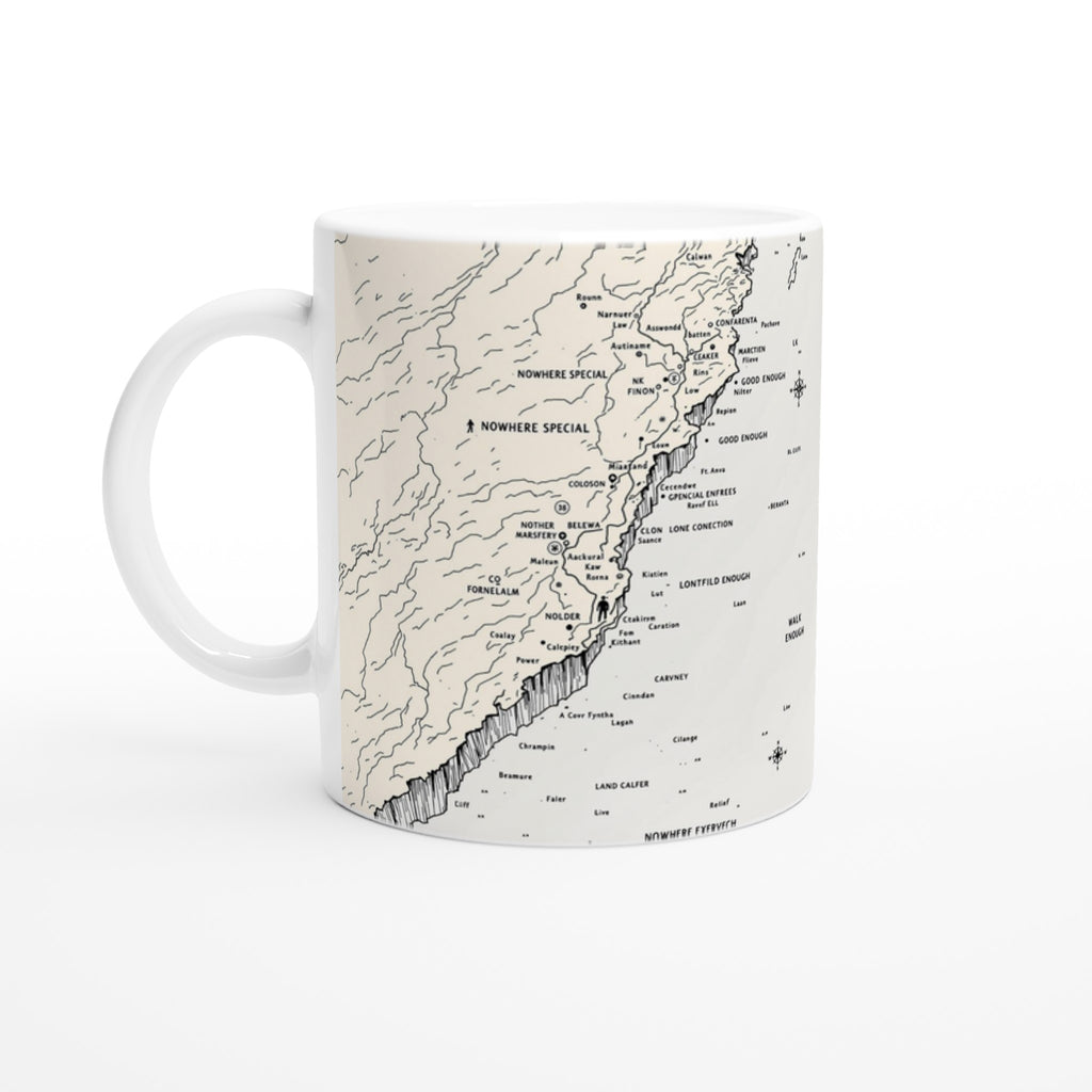 Coastal Walking Map Mug Coffee Tea Ceramic 11oz — Mug | Wild Thread Co