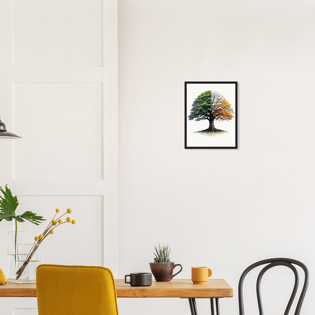 Oak Tree Four Seasons Print Material — detail view | Wild Thread Co