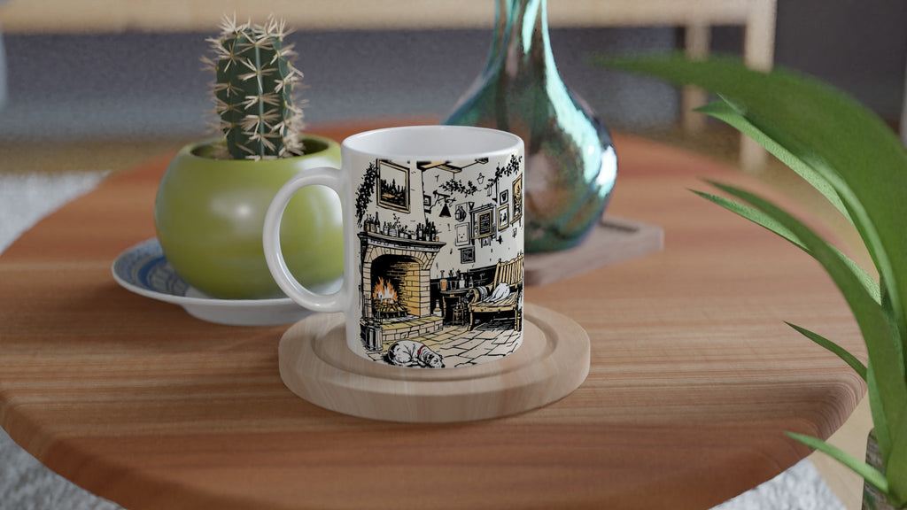 The Best Corner in England Country Pub Mug — detail view | Wild Thread Co
