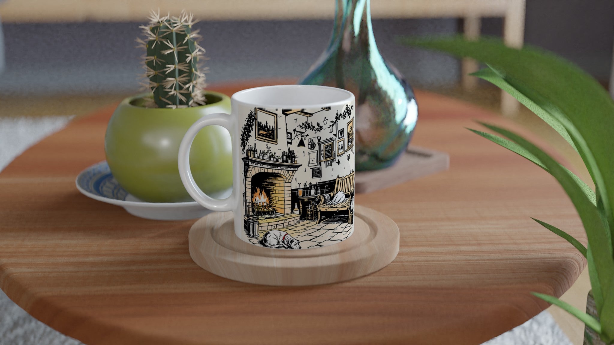 The Best Corner in England Country Pub Mug — detail view | Wild Thread Co
