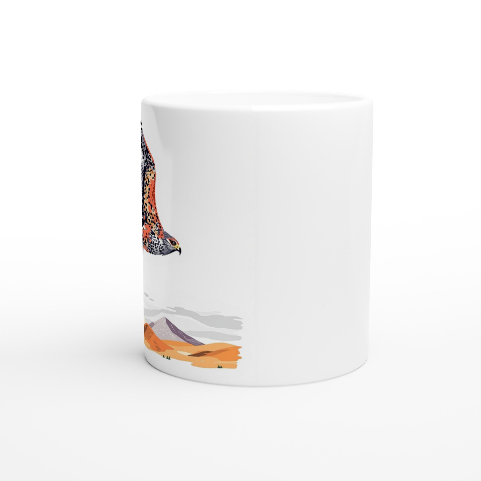 Red Kite Soaring Wales Conservation Mug — detail view | Wild Thread Co