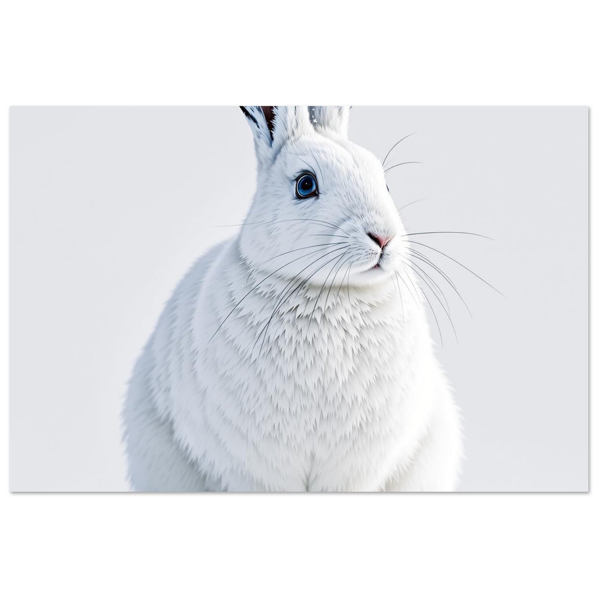 Mountain Hare White Winter Snow — Print Material | Wild Thread Co UK