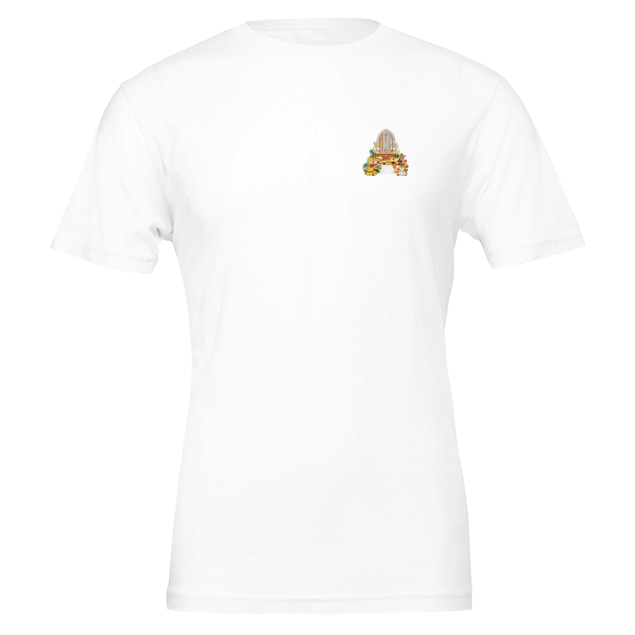 Harvest Festival Church Abundance T-Shirt — detail view | Wild Thread Co
