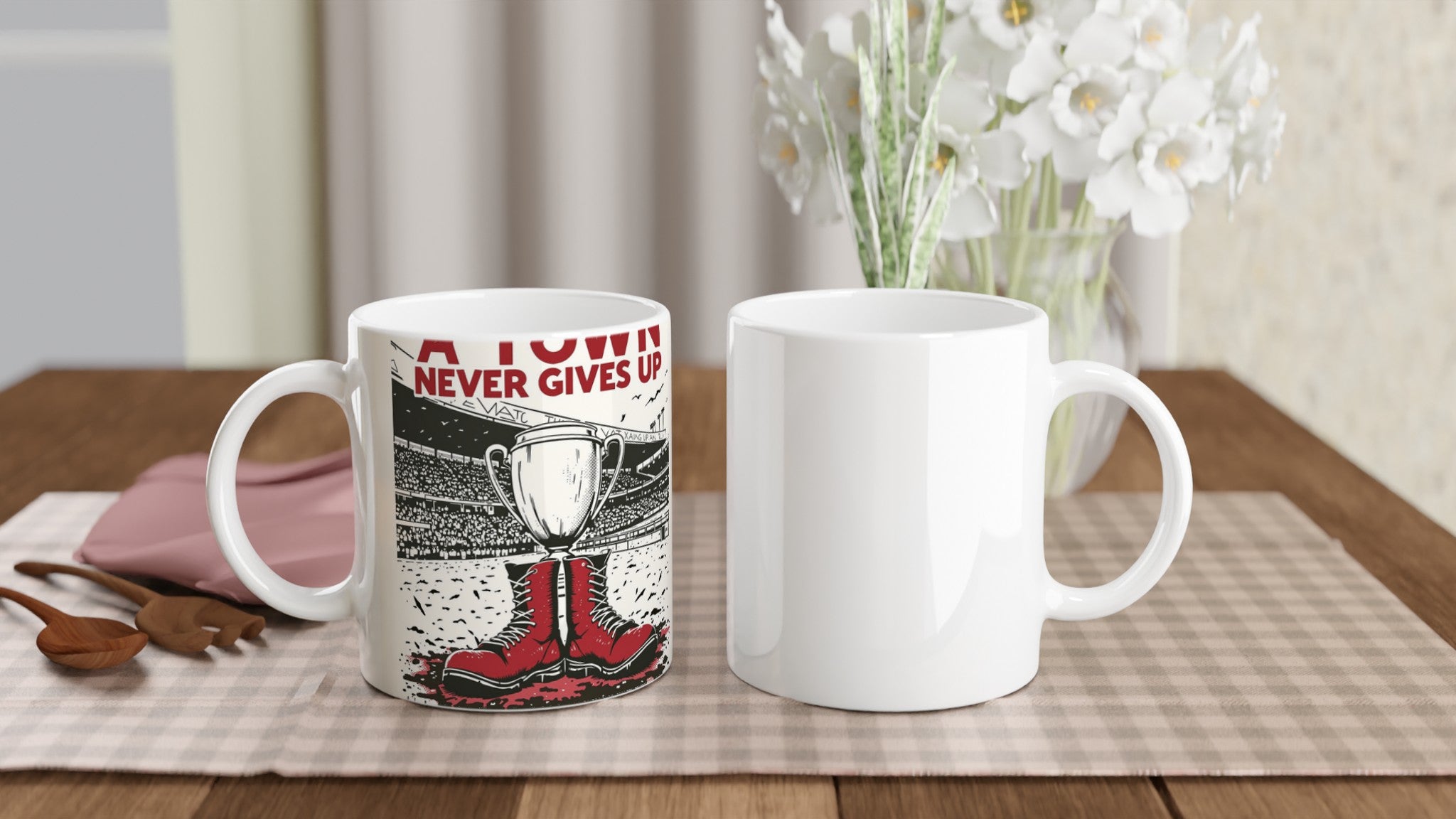 Retro Rugby League Mug — detail view | Wild Thread Co