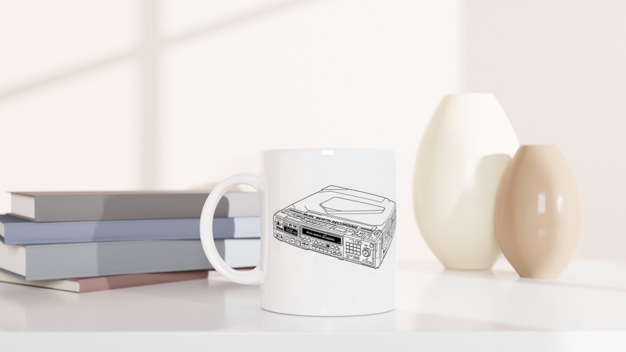 Sony Mz-r55 Minidisc Player Mug — detail view | Wild Thread Co