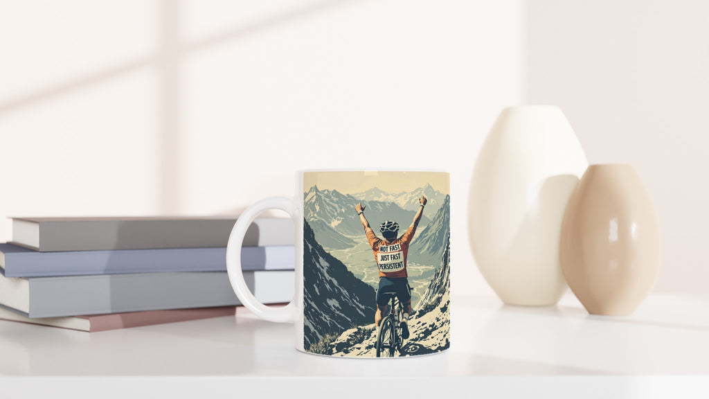 Cycling The Cols Mug — detail view | Wild Thread Co