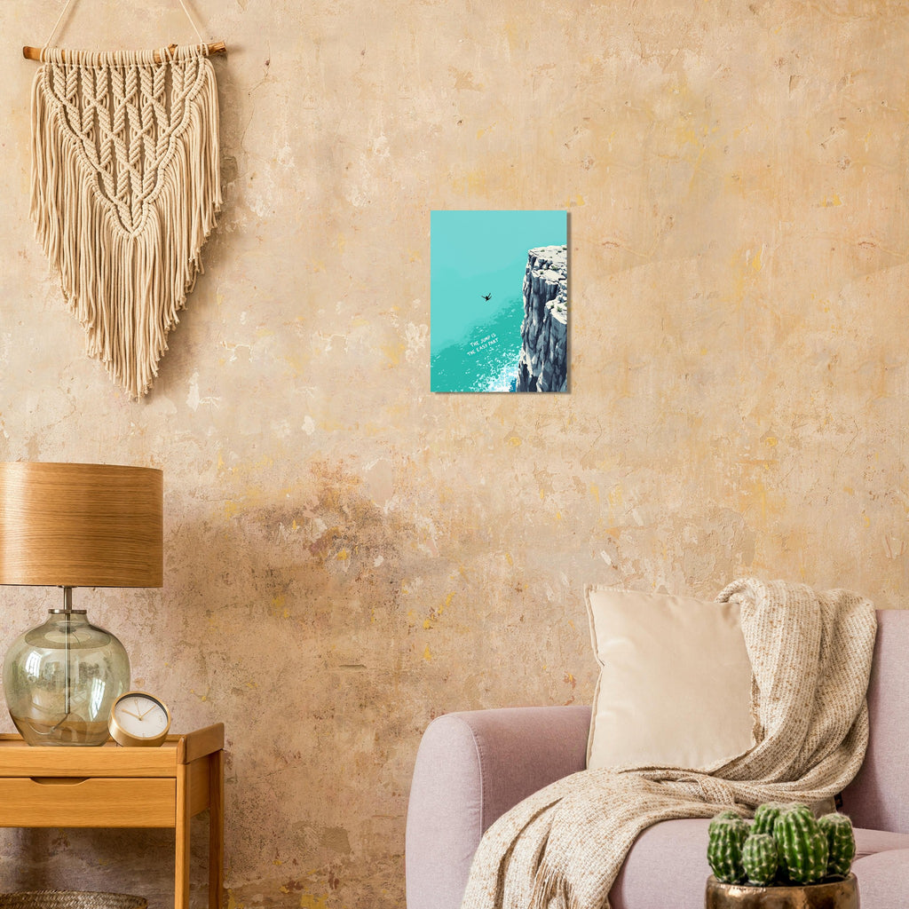 Cliff Jump Adventure Sport Art Print Poster Wall Art UK — Art Print | Wild Thread Co