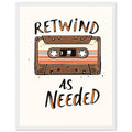 Y2k Cassette Tape Framed Art Print — detail view | Wild Thread Co