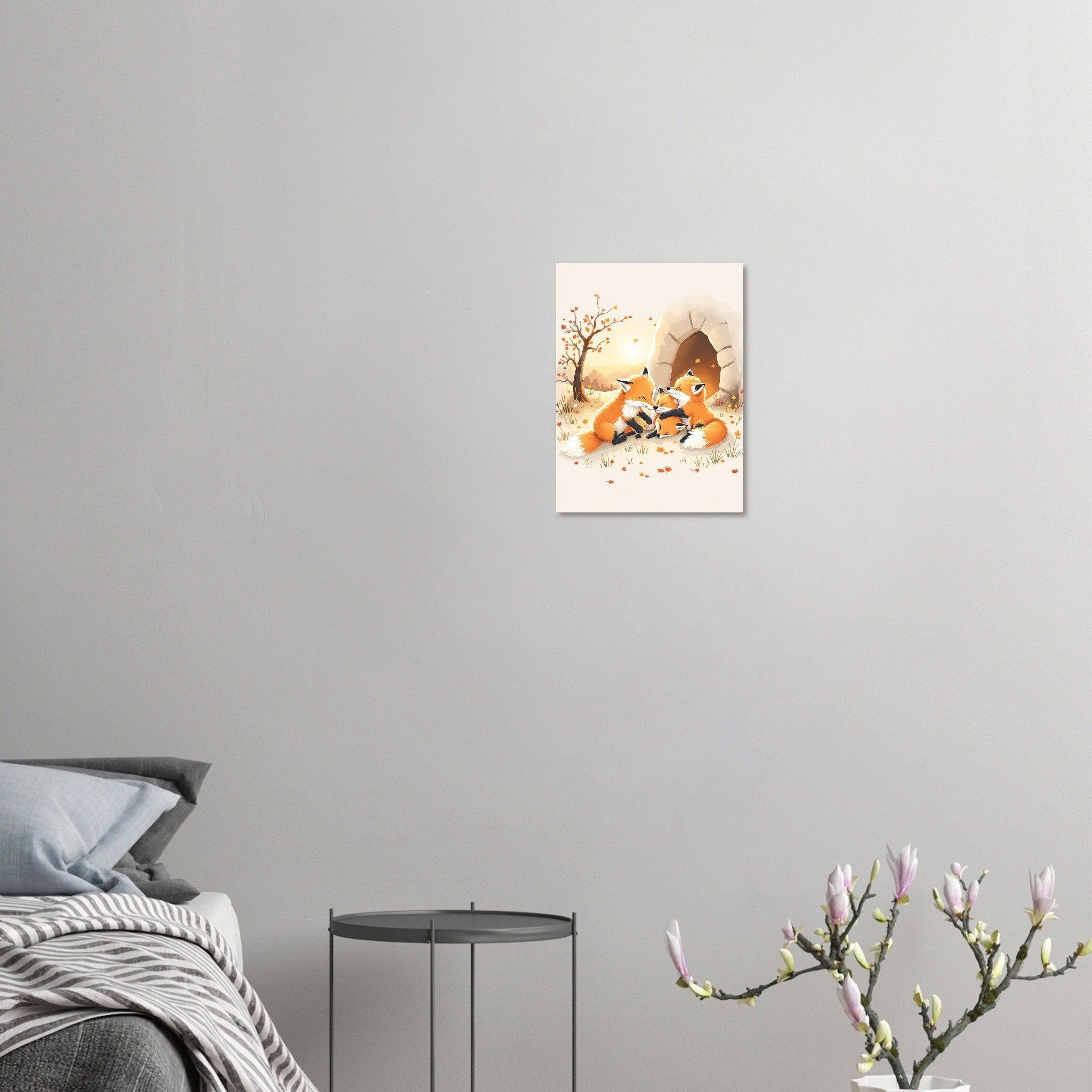 fox cubs playing Art Print Art Print — detail view | Wild Thread Co