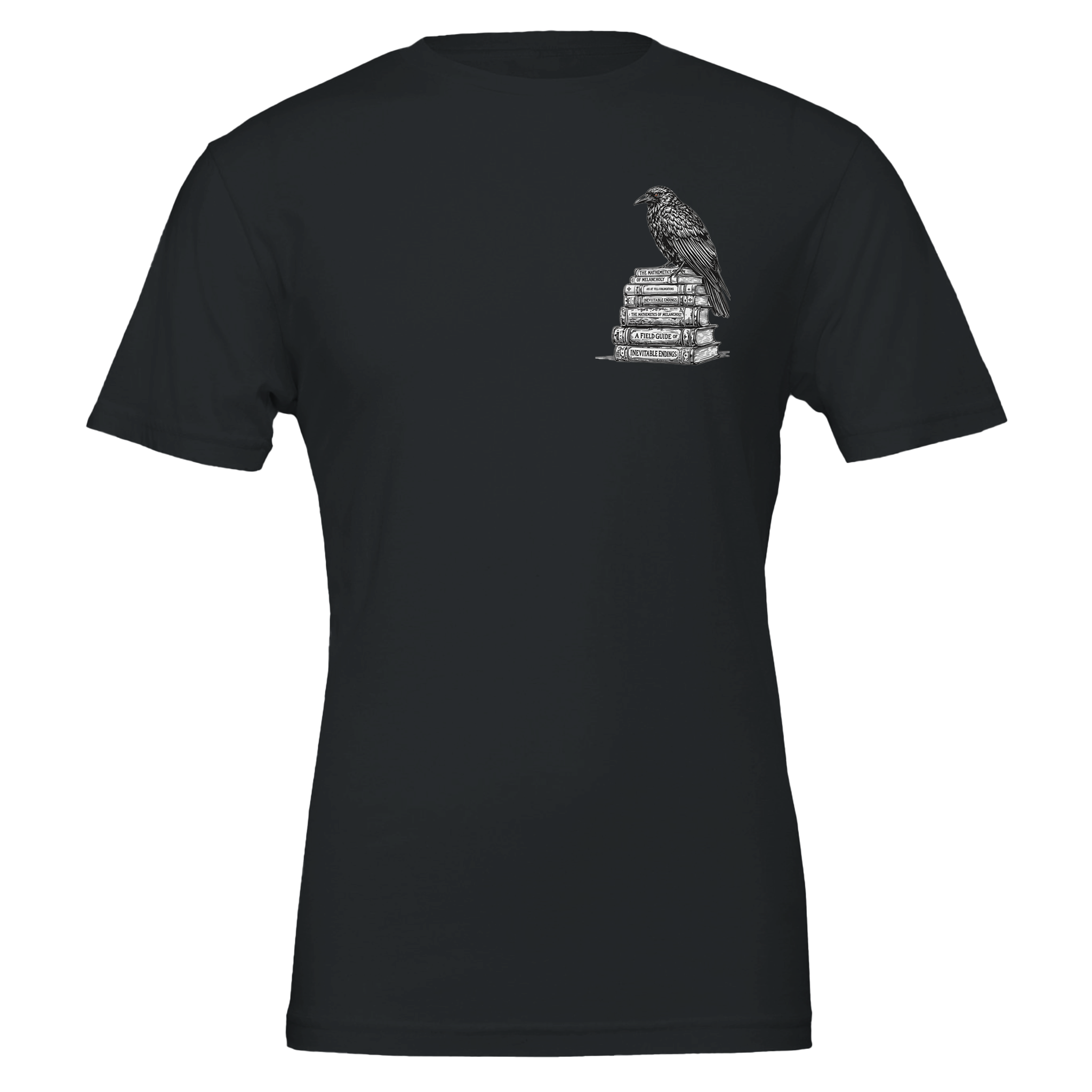 Dark Academia Raven Library — T-Shirt | Wild Thread Co UK