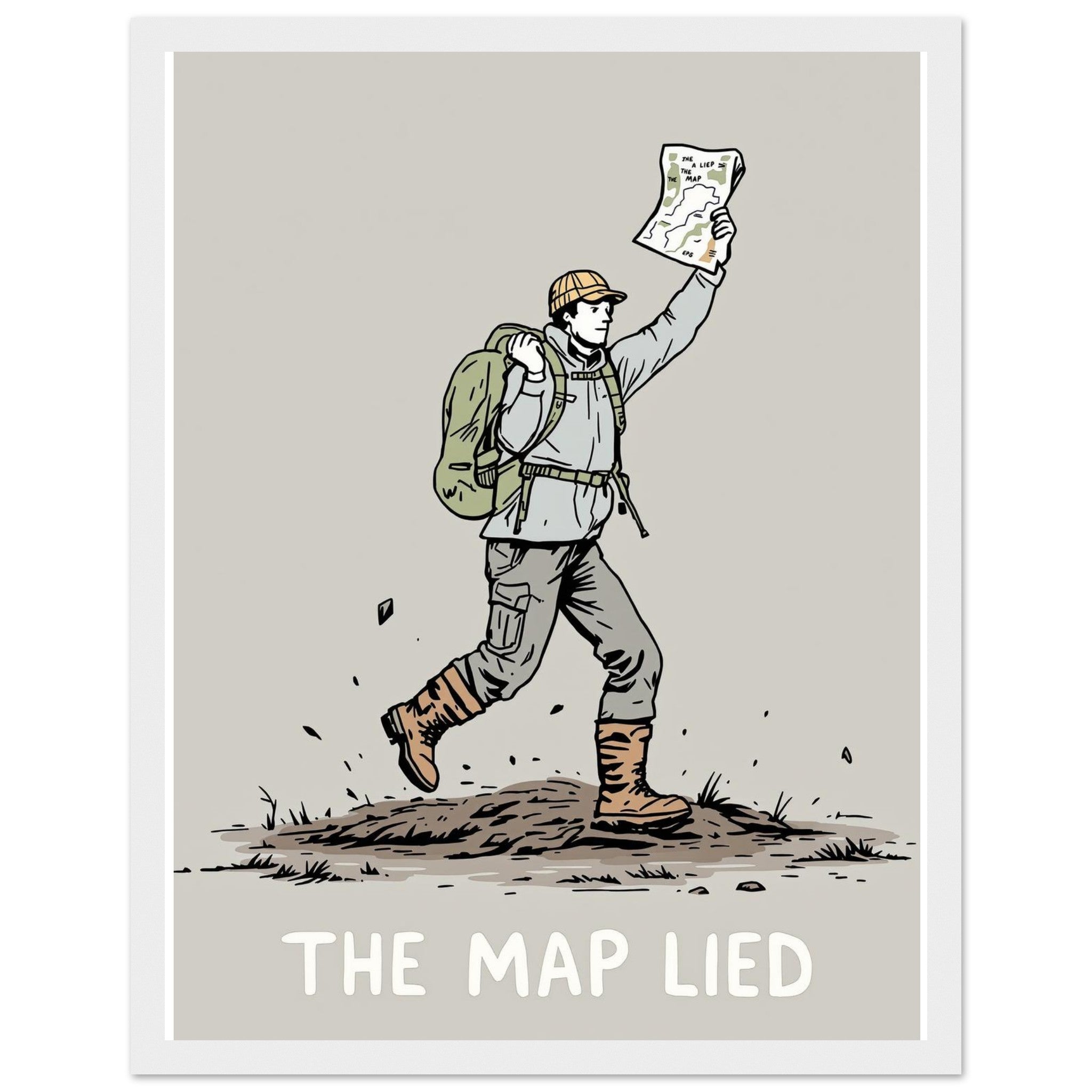 Peat Hag Navigation Boot Sinking Framed Art Print — detail view | Wild Thread Co