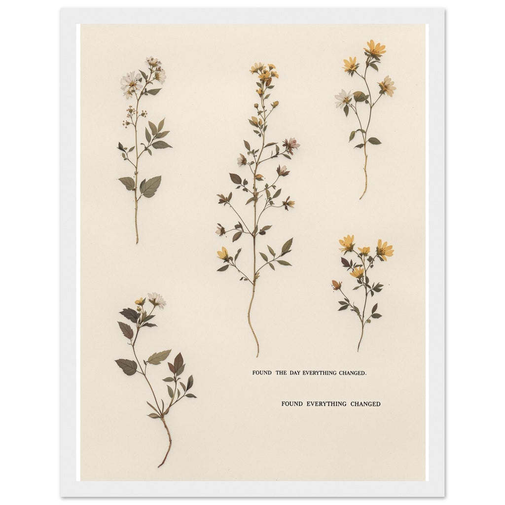 Victorian Pressed Wildflowers Framed Print Wall Art Ready to Hang UK UK Gift Framed Art Print — detail view | Wild Thread Co