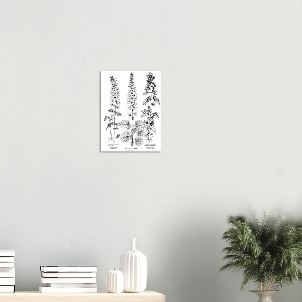 Victorian Poisonous Plants Botanical A1 Dark Academia Art UK Art Print Poster Wa Art Print — detail view | Wild Thread Co