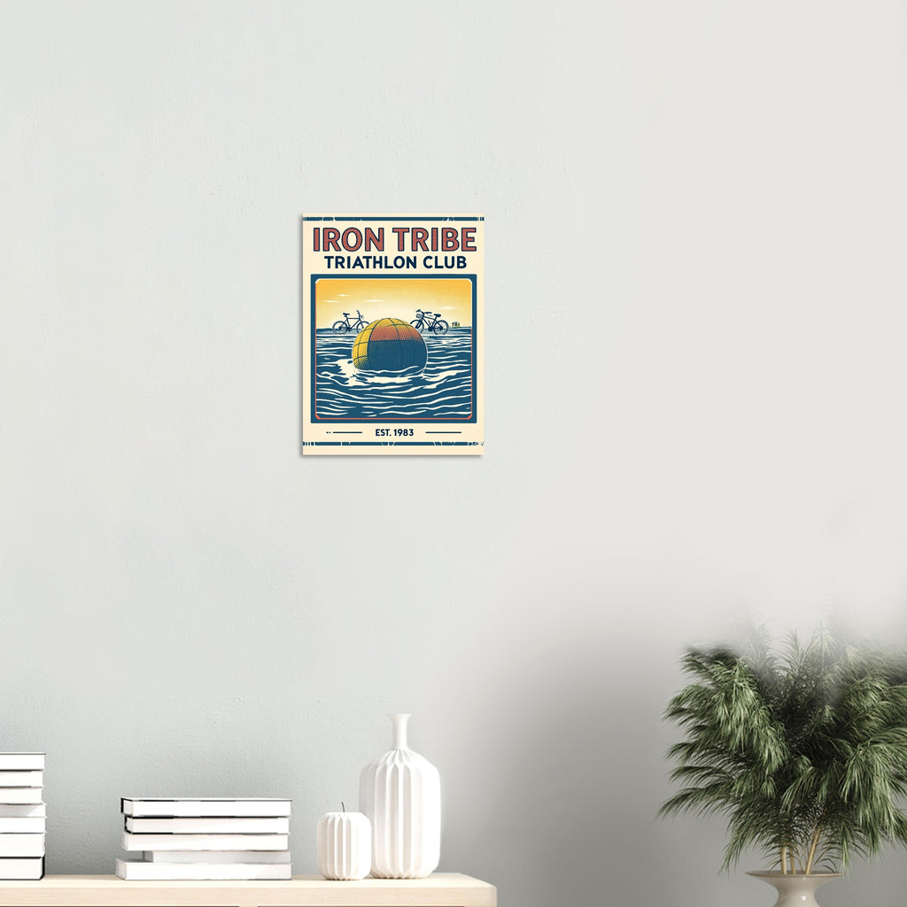 Iron Tribe Vintage Travel Poster Art Print — detail view | Wild Thread Co