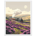 North Yorkshire Moors Steam Railway Framed Art Print — detail view | Wild Thread Co