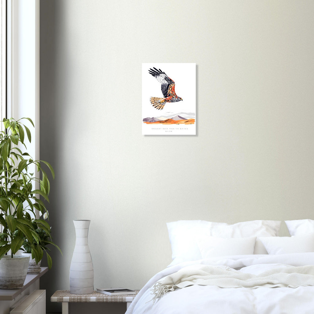 Red Kite Welsh Wildlife A1 Art Print Art Print — detail view | Wild Thread Co