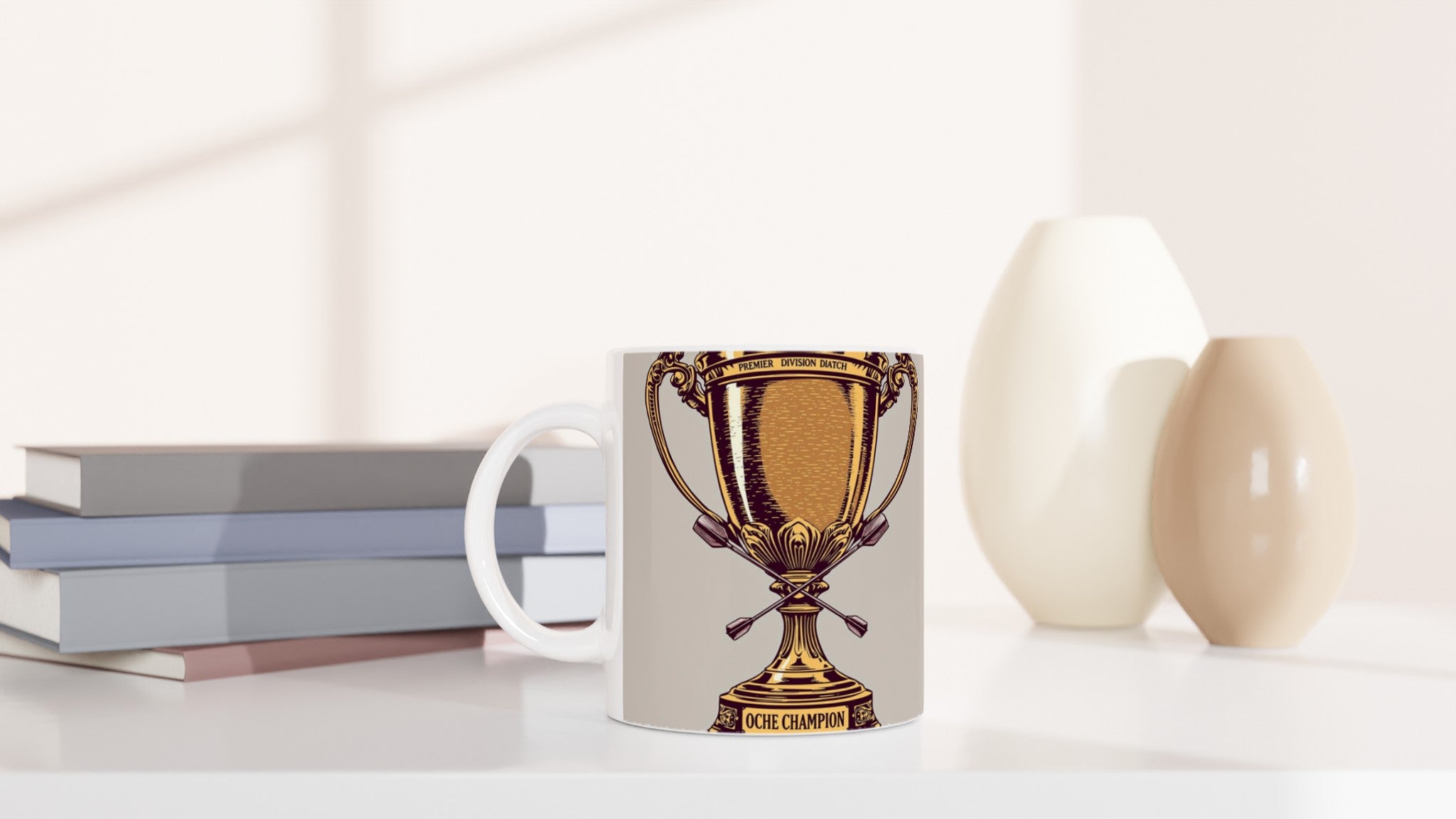 1970s Darts Pub Trophy Mug — detail view | Wild Thread Co