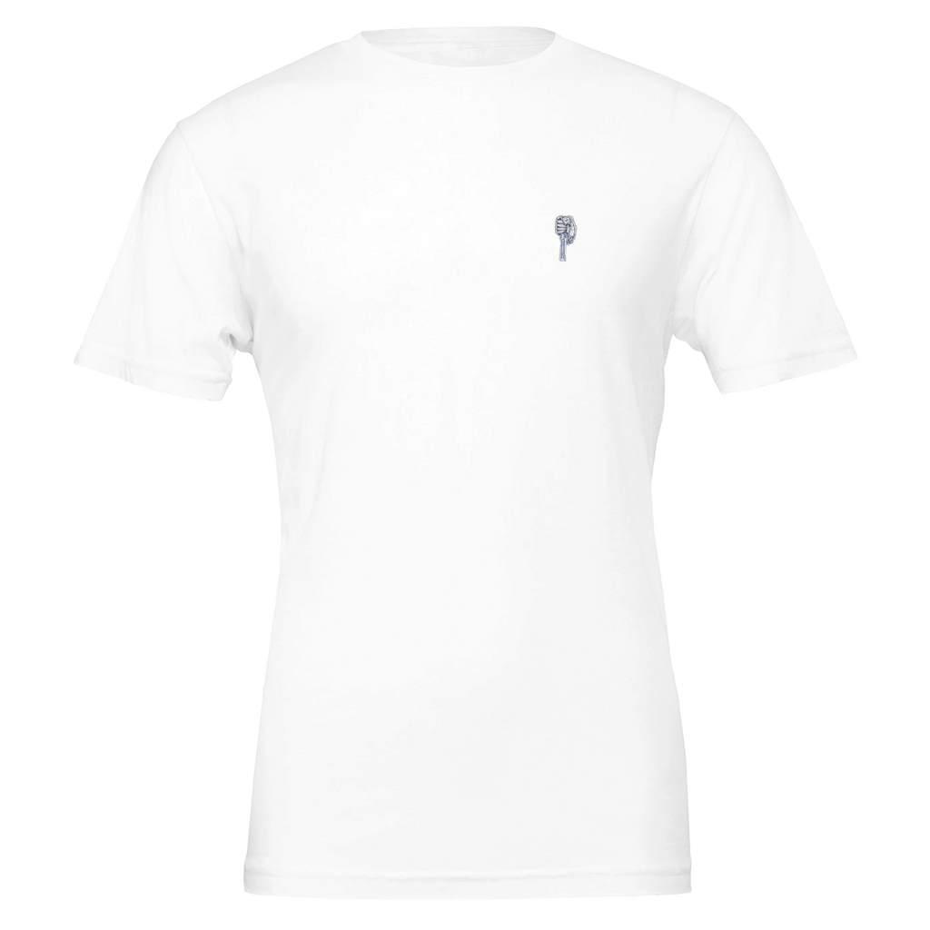 Builder Patent Drawing Hands T-Shirt — detail view | Wild Thread Co