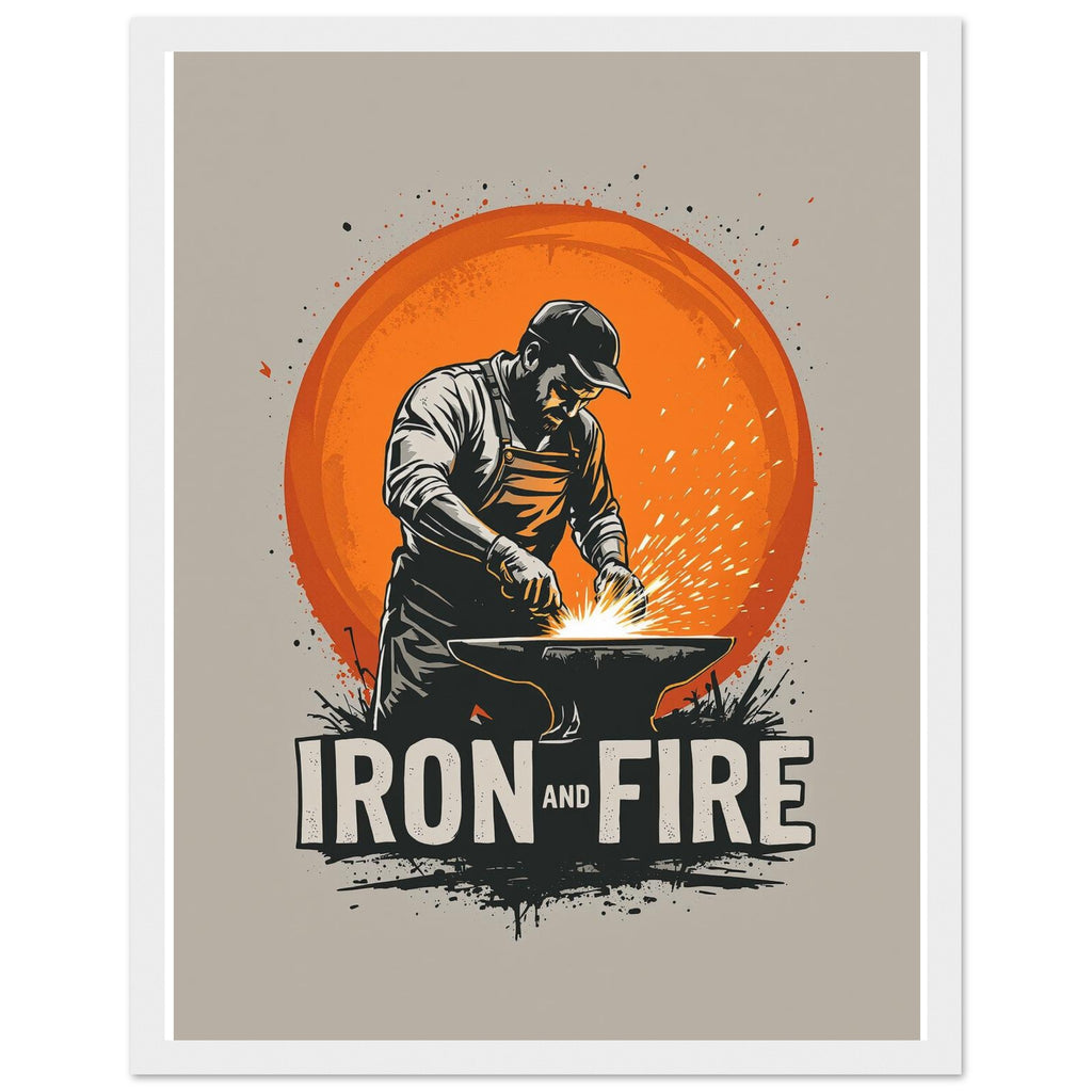 Blacksmith Forge Sparks Framed Print — Framed Art Print | Wild Thread Co