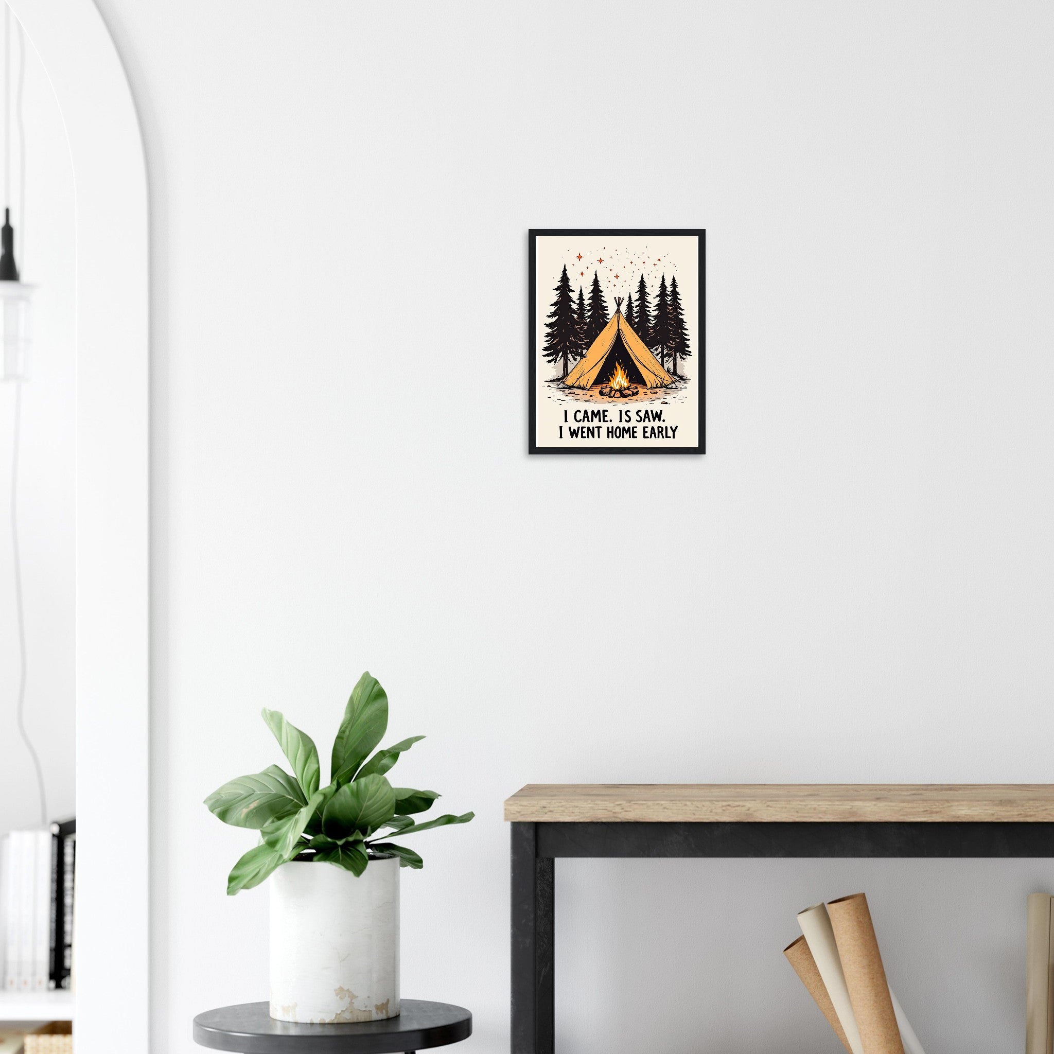 Gorpcore Camping Humour Framed Print — Framed Art Print | Wild Thread Co