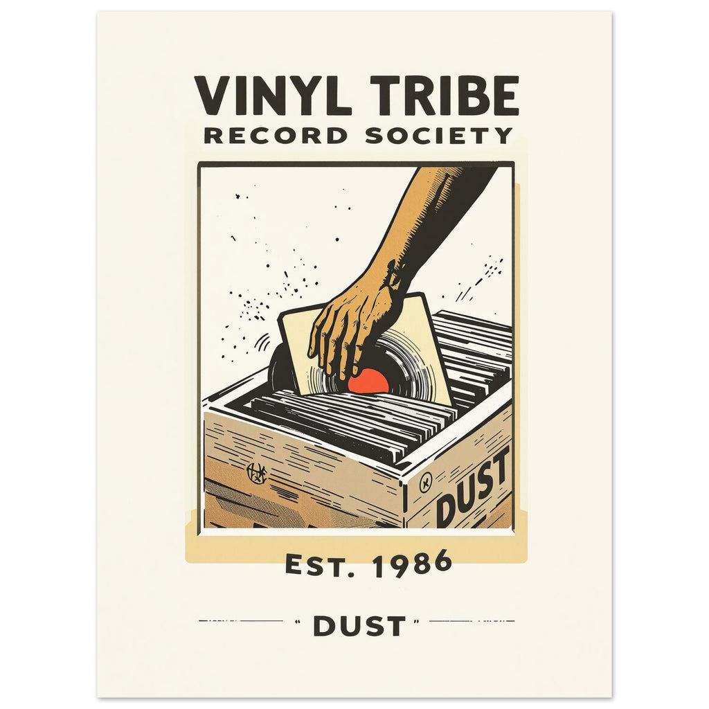 Vinyl Tribe Vintage Travel Poster Art Print — detail view | Wild Thread Co