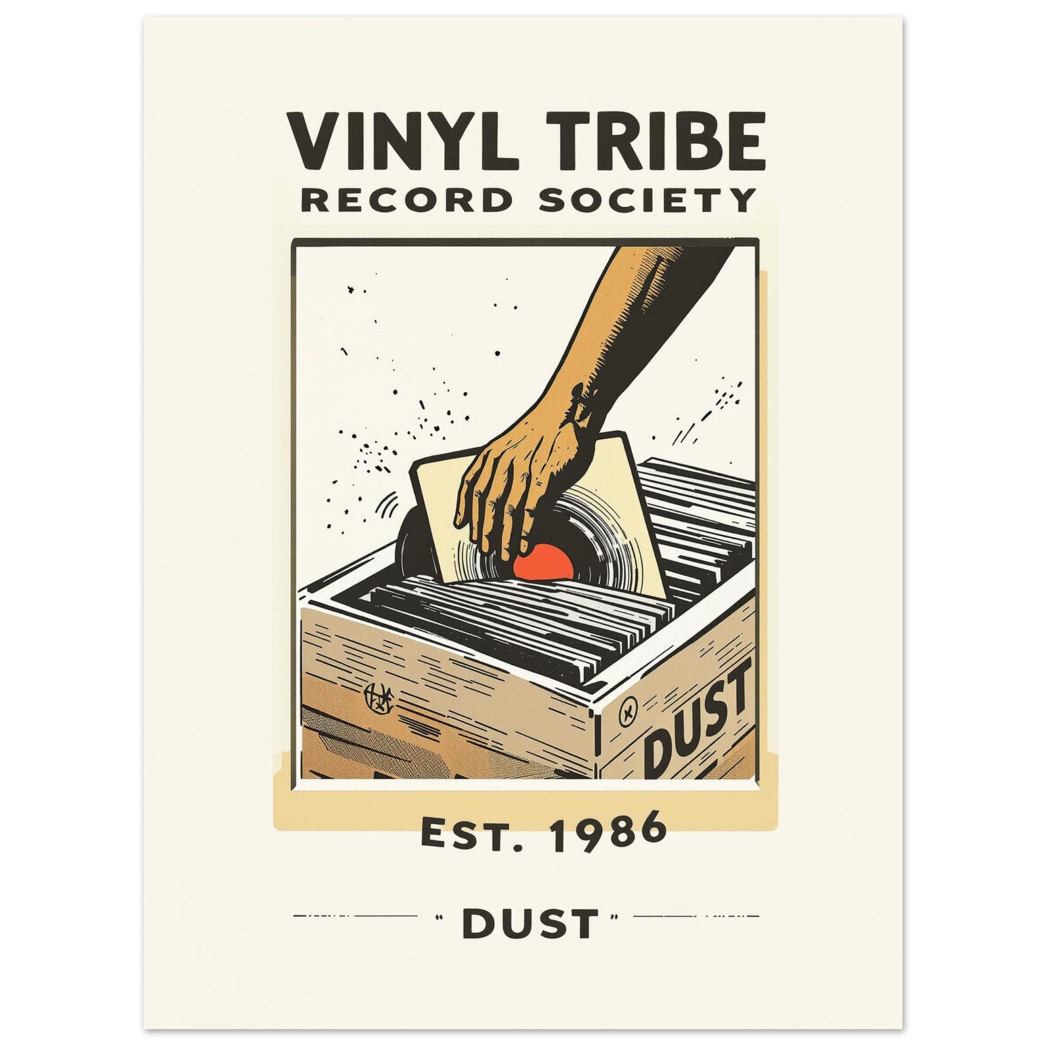Vinyl Tribe Vintage Travel Poster Art Print — detail view | Wild Thread Co
