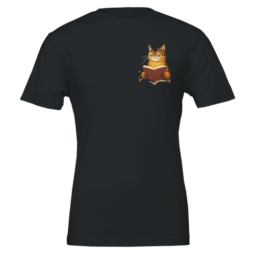 Cat Reading Book — T-Shirt | Wild Thread Co UK