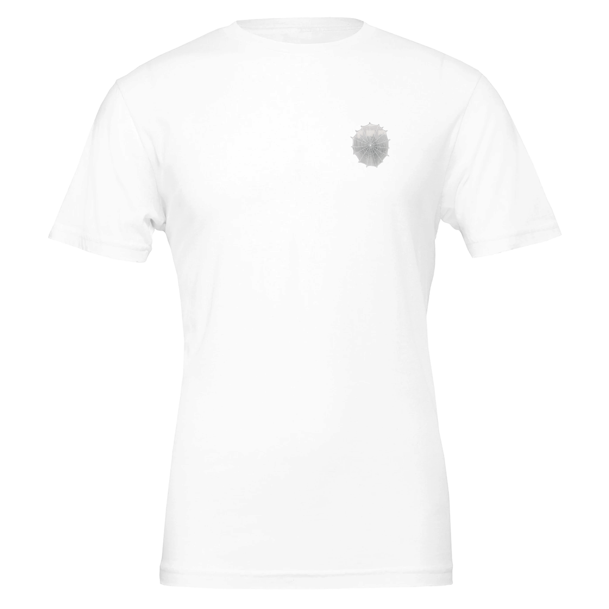 Spider Web Morning Dew Architecture T-Shirt — detail view | Wild Thread Co
