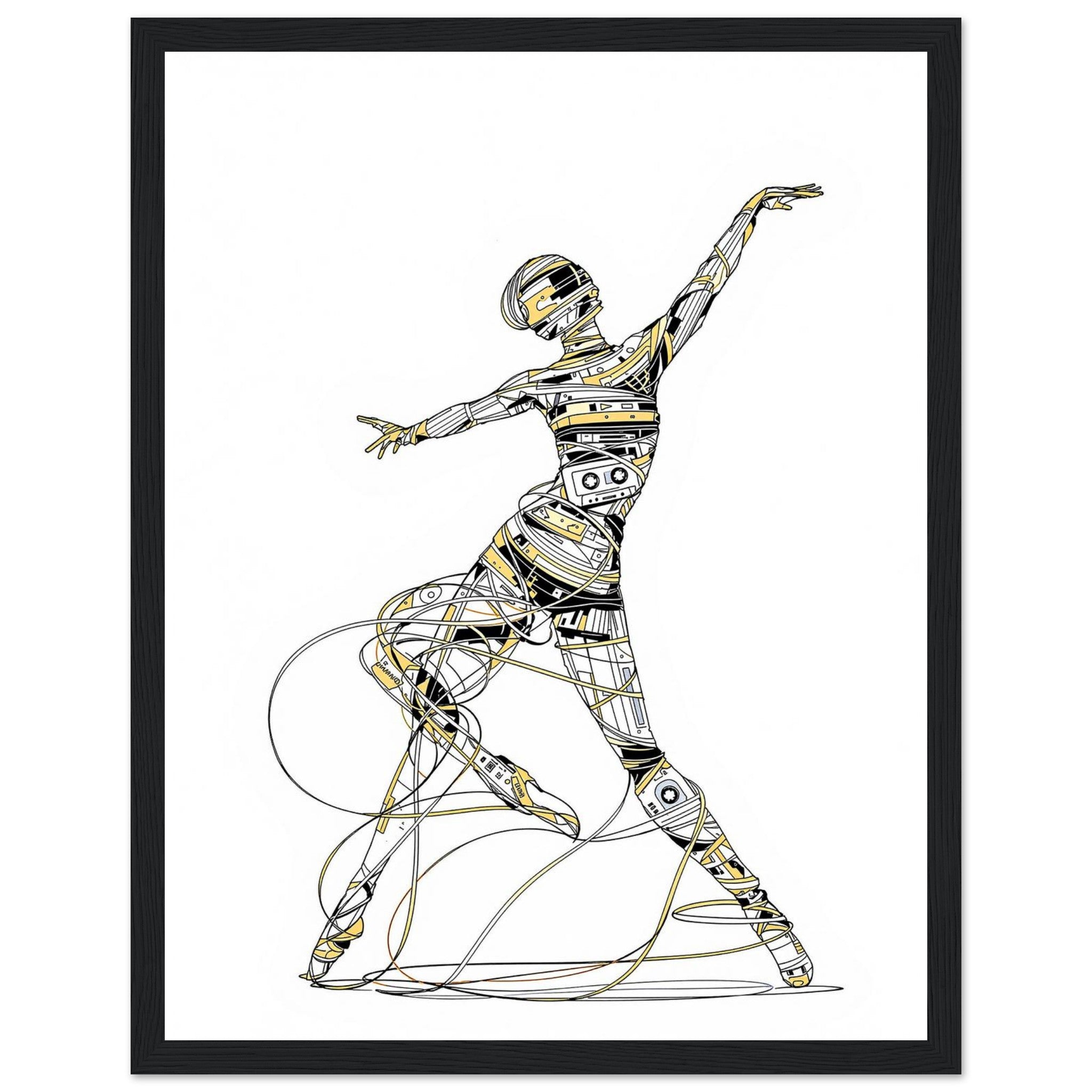 Cassette Tape Dancer Framed Print — Framed Art Print | Wild Thread Co