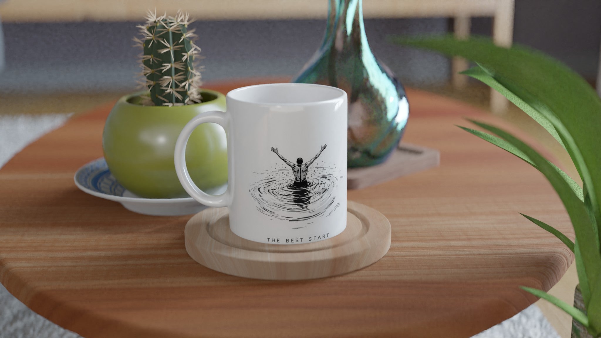 New Year January Cold Sea Mug — detail view | Wild Thread Co