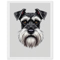 Miniature Schnauzer Art Framed Print Wall Art Ready to Hang UK Framed Art Print — detail view | Wild Thread Co