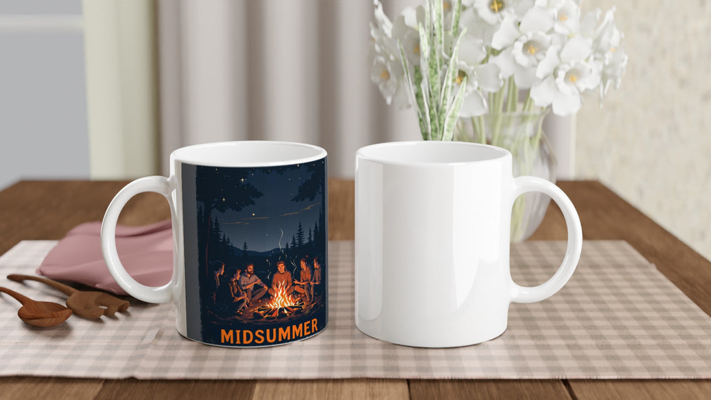 Winter Solstice Campfire Midsummer Mug — detail view | Wild Thread Co