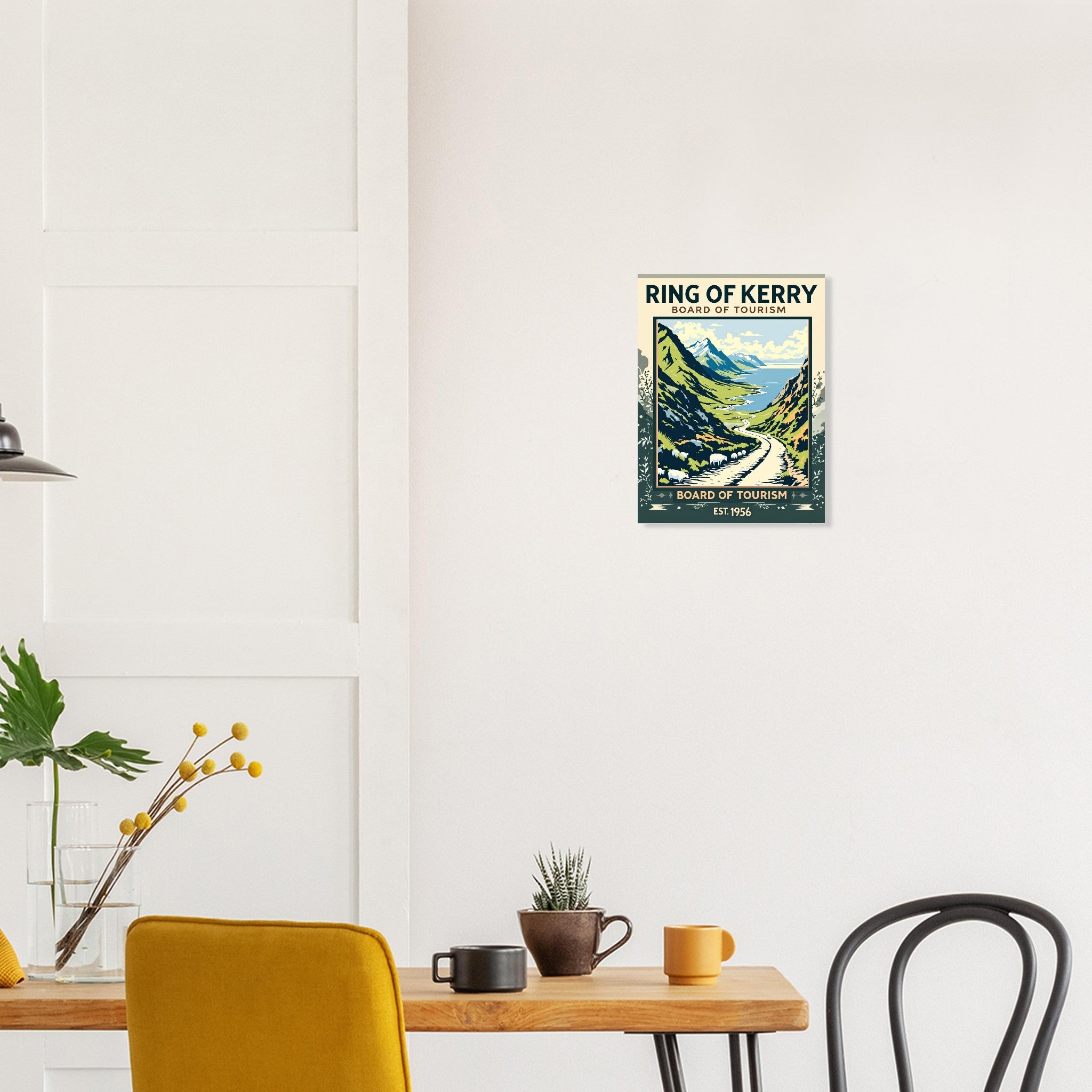Ring Of Kerry Vintage Travel Poster Art Print — detail view | Wild Thread Co