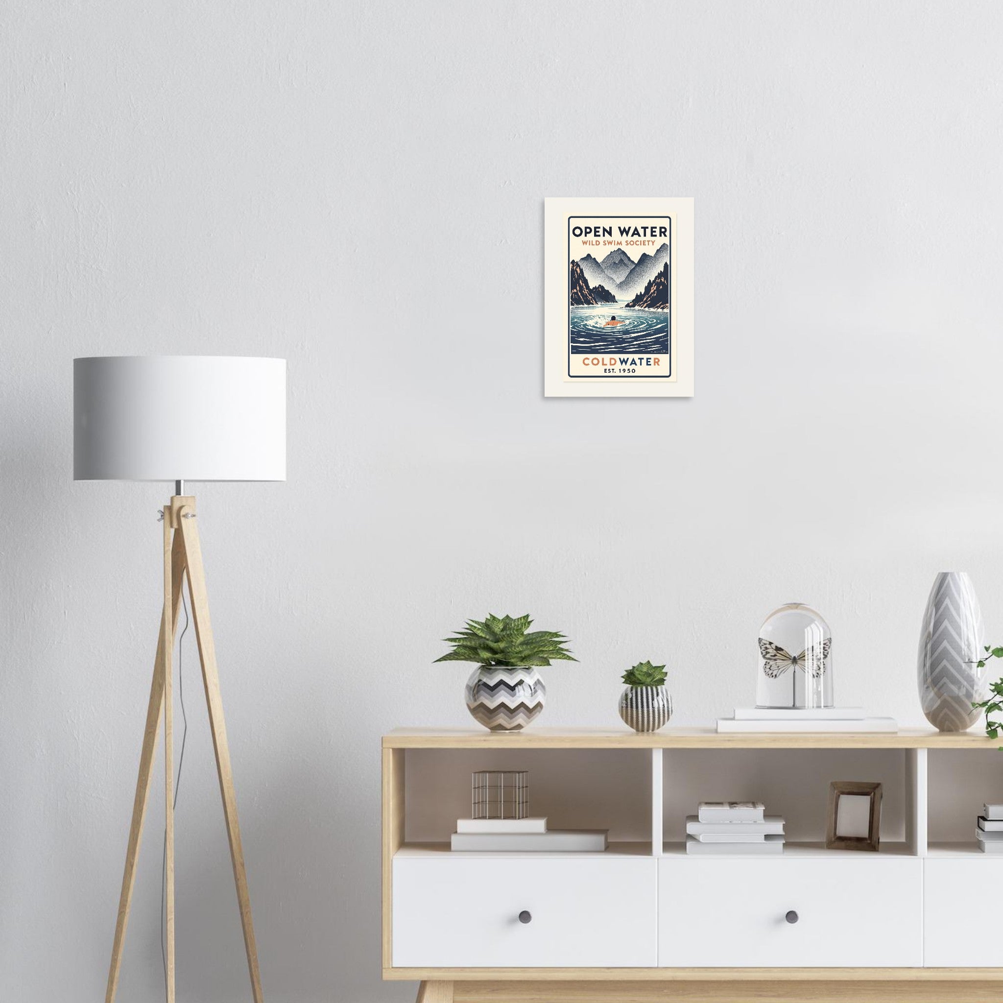 Open Water Vintage Travel Poster — Art Print | Wild Thread Co UK