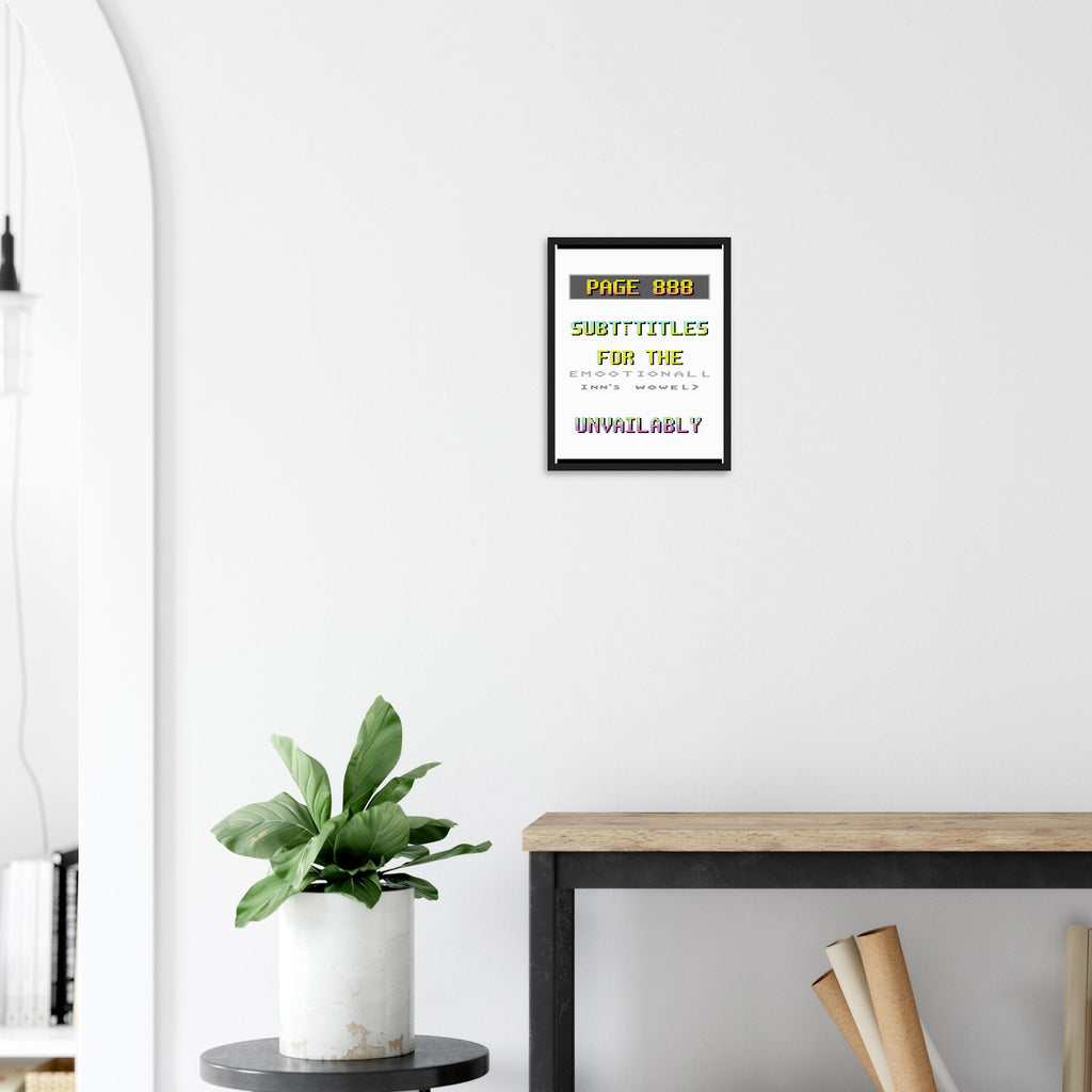 Ceefax Teletext Nostalgia Framed Art Print — detail view | Wild Thread Co