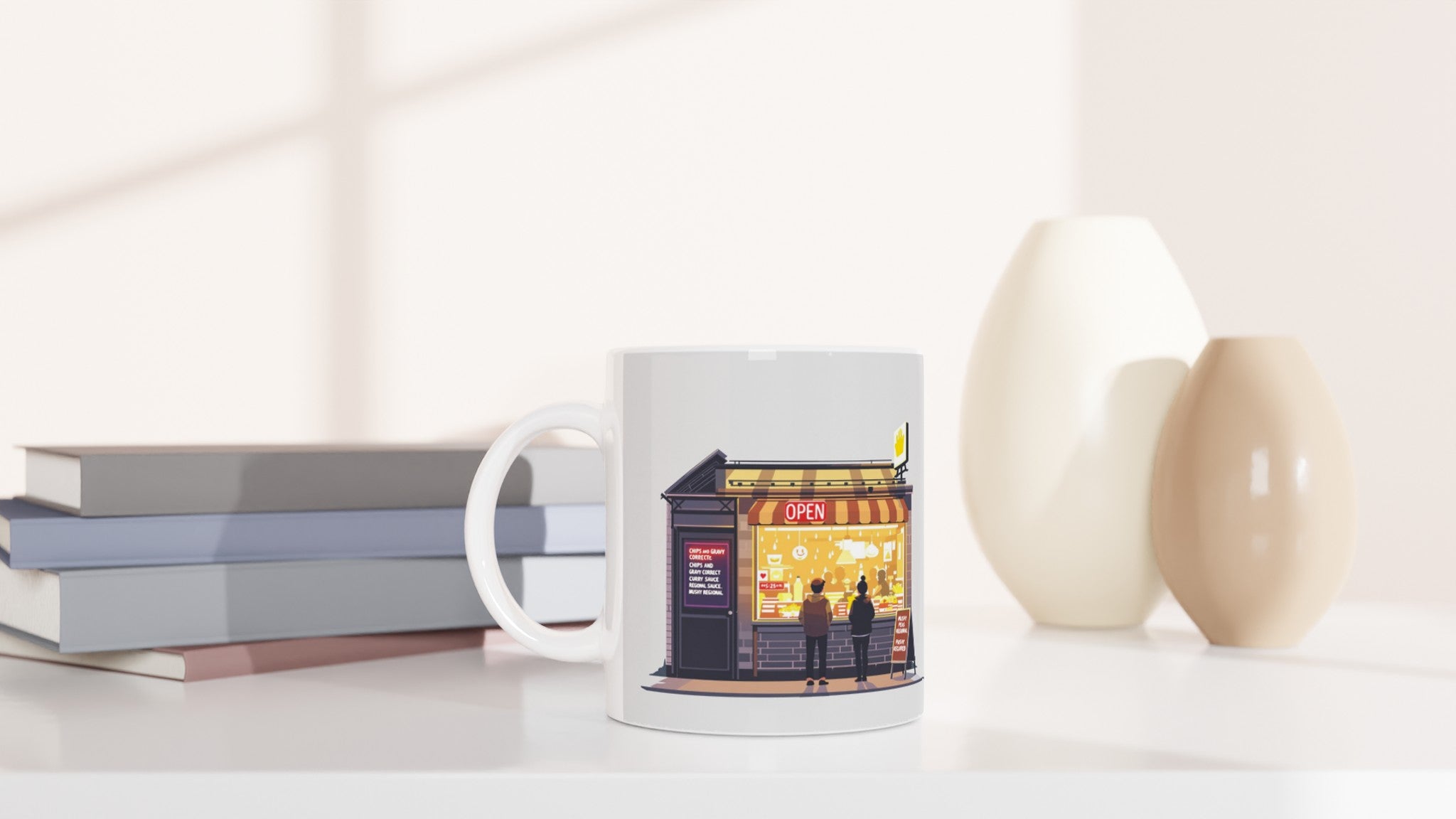 Chip Shop Night Neon Mug Coffee Tea Ceramic 11oz — Mug | Wild Thread Co