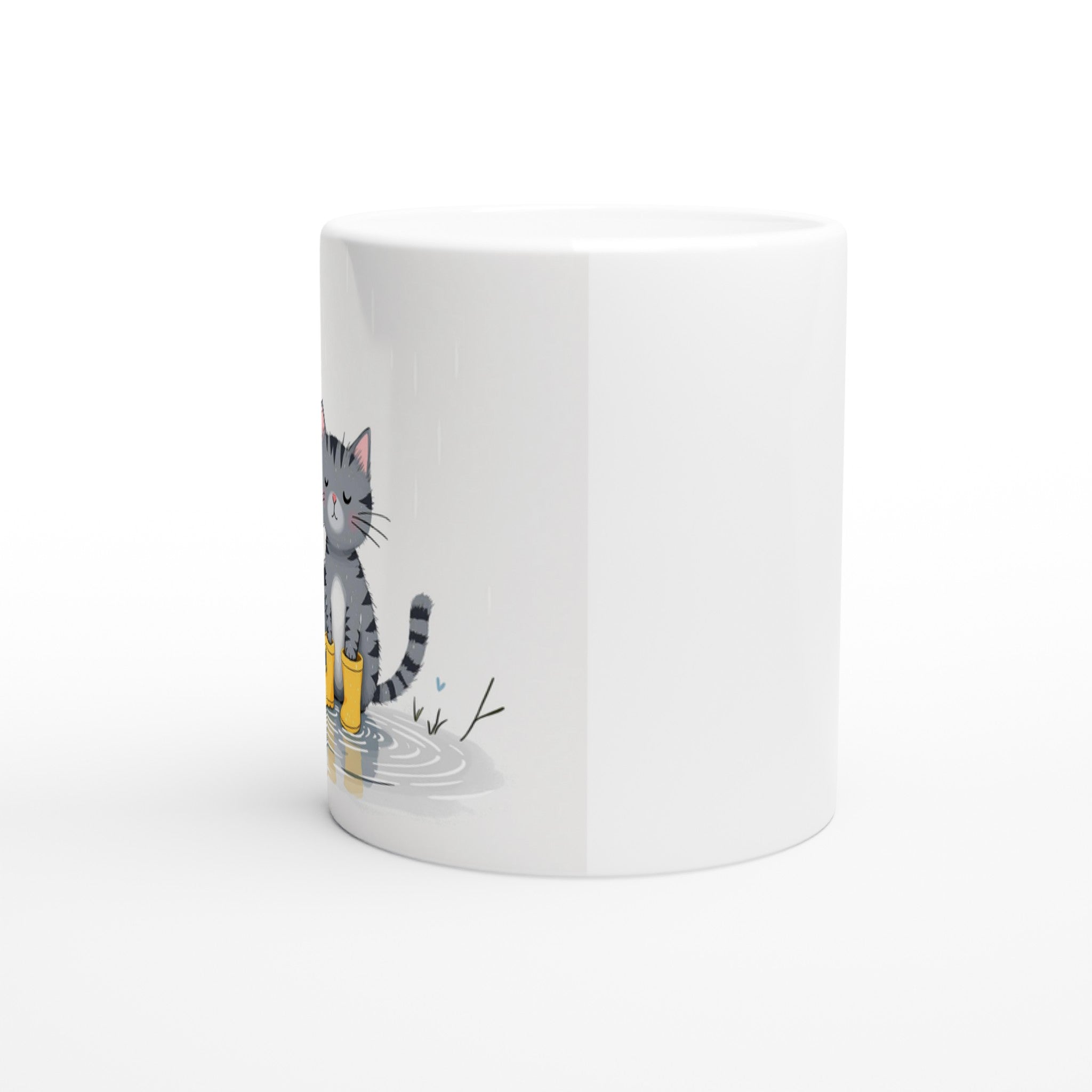 Cat In Rain Puddle Mug Coffee Tea Ceramic 11oz — Mug | Wild Thread Co