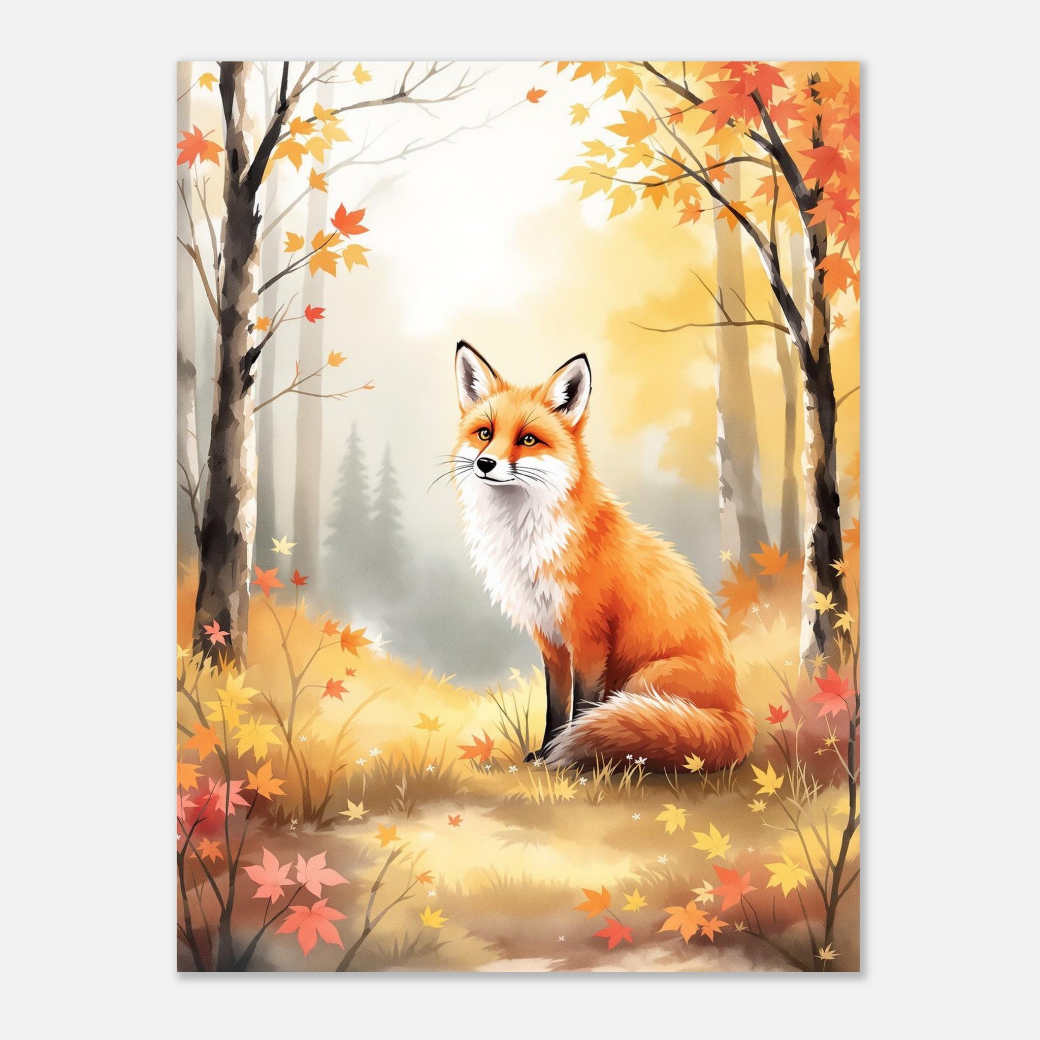 Fox Watercolour Art Print Art Print — detail view | Wild Thread Co