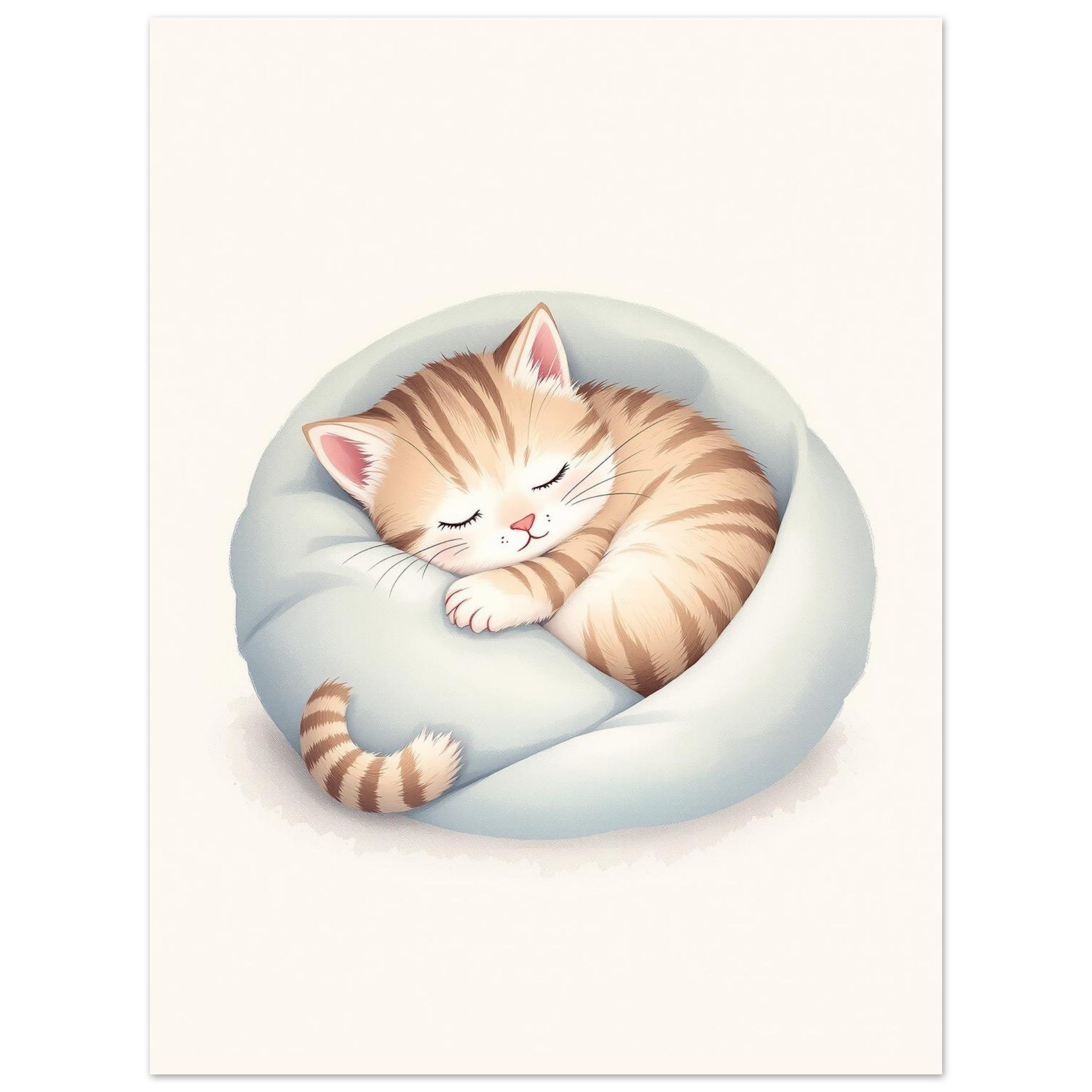 Sleeping Kitten Art Print Art Print — detail view | Wild Thread Co